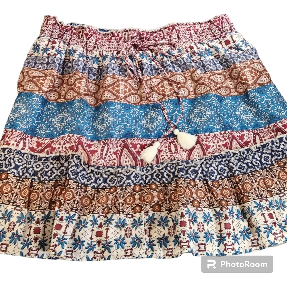 Beach Lunch Lounge flared short skirt, Lg - Picture 7 of 7